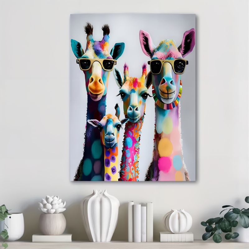Tableau Girafe Pop Art