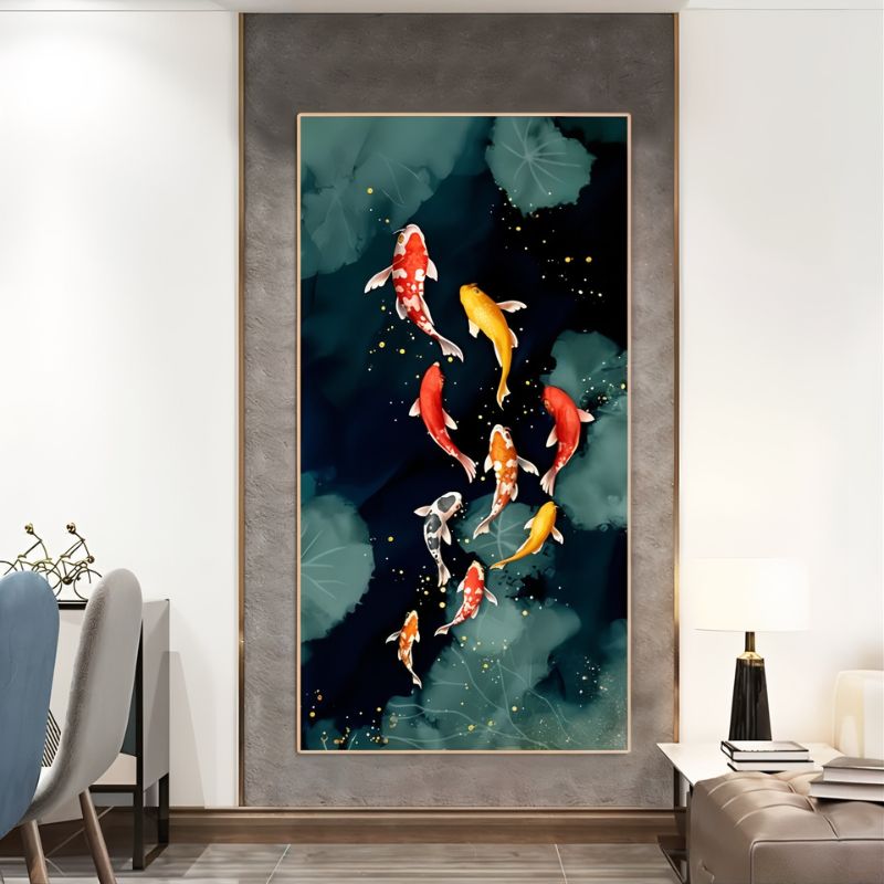 Tableau carpe koi déco