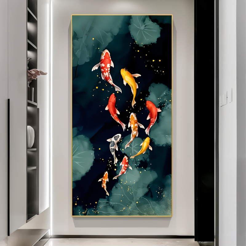 Tableau carpe koi toile