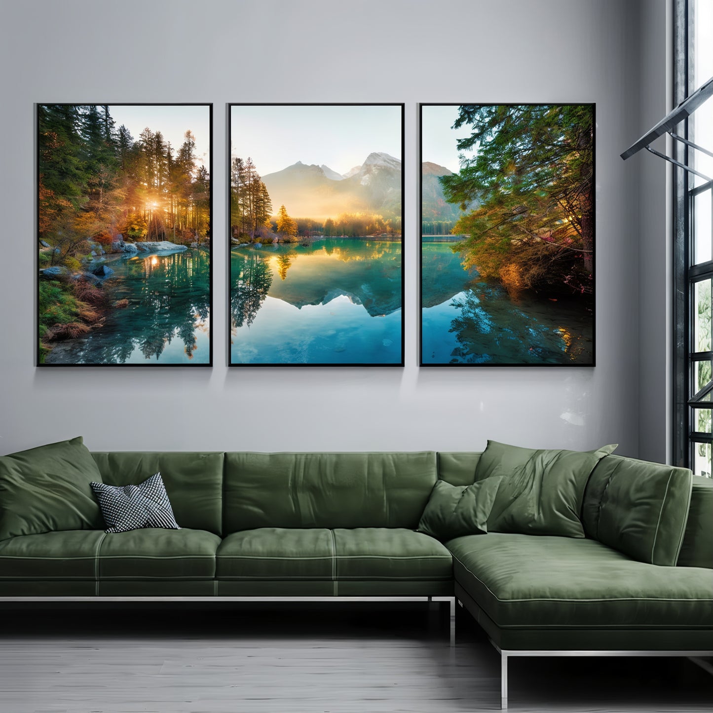 Tableau lac cadre