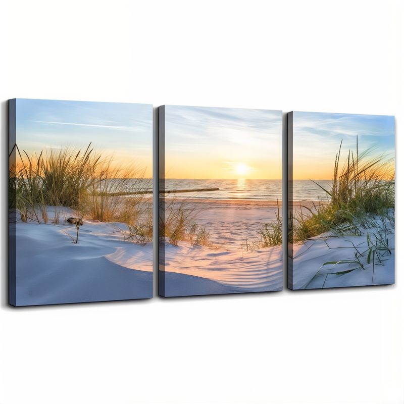 Triptyque plage déco murale
