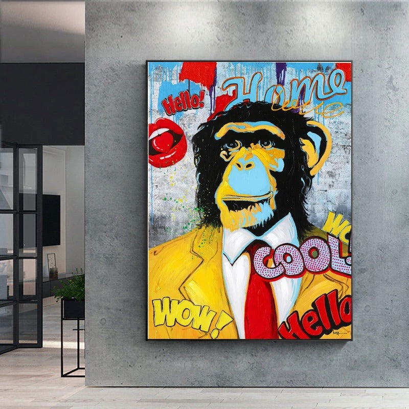 Tableau Pop Art Singe