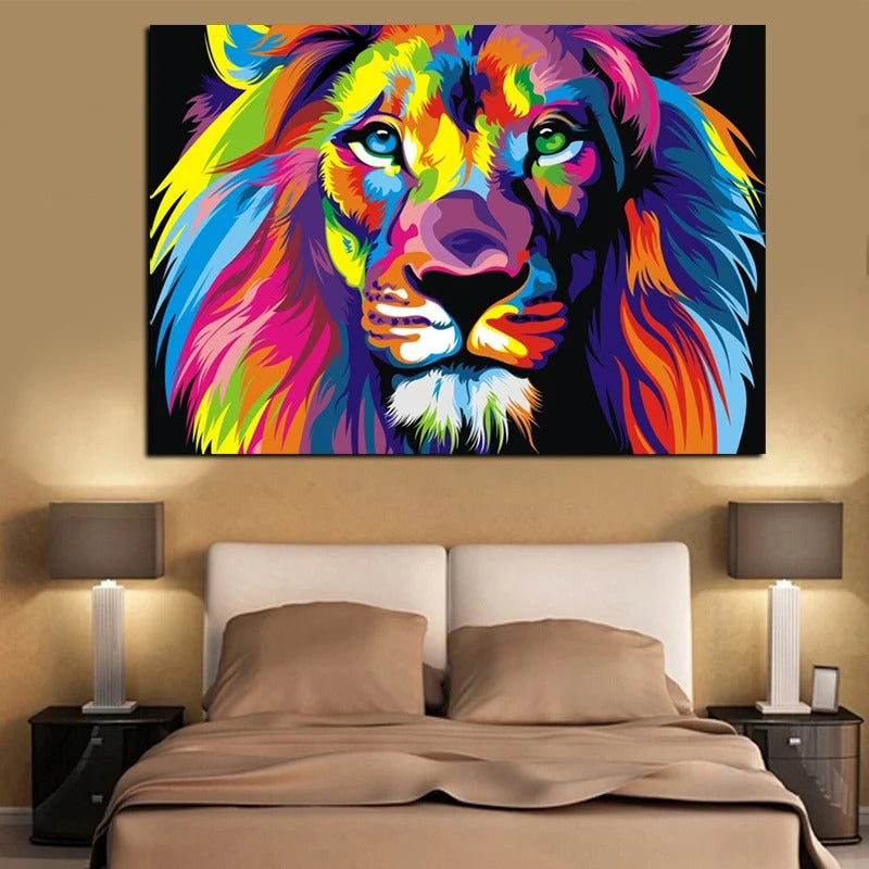 Tableau Lion Pop Art