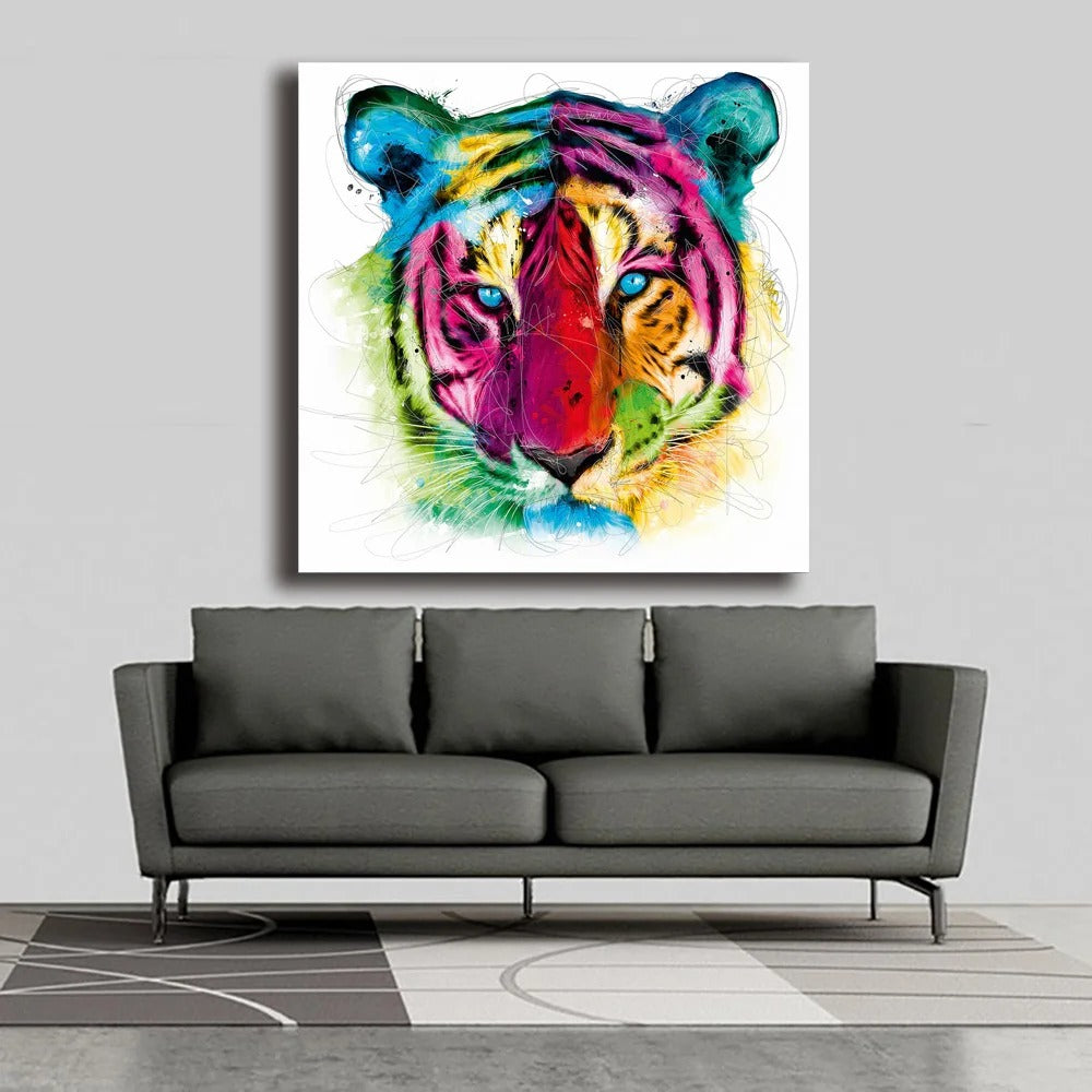 Tableau Tigre Pop Art