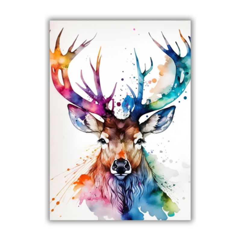 Tableau Cerf Coloré