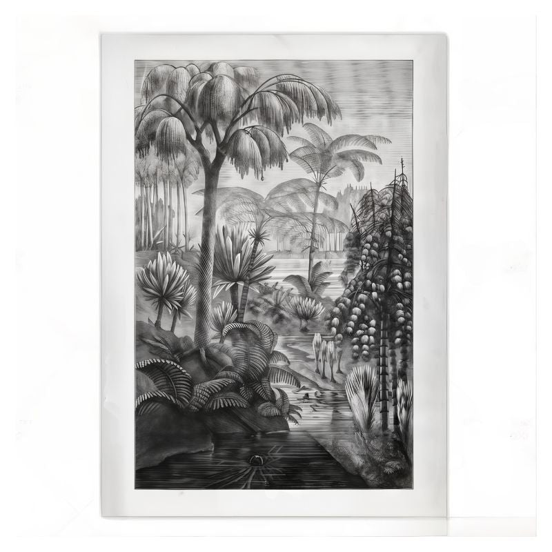Tableau Jungle Noir et Blanc
