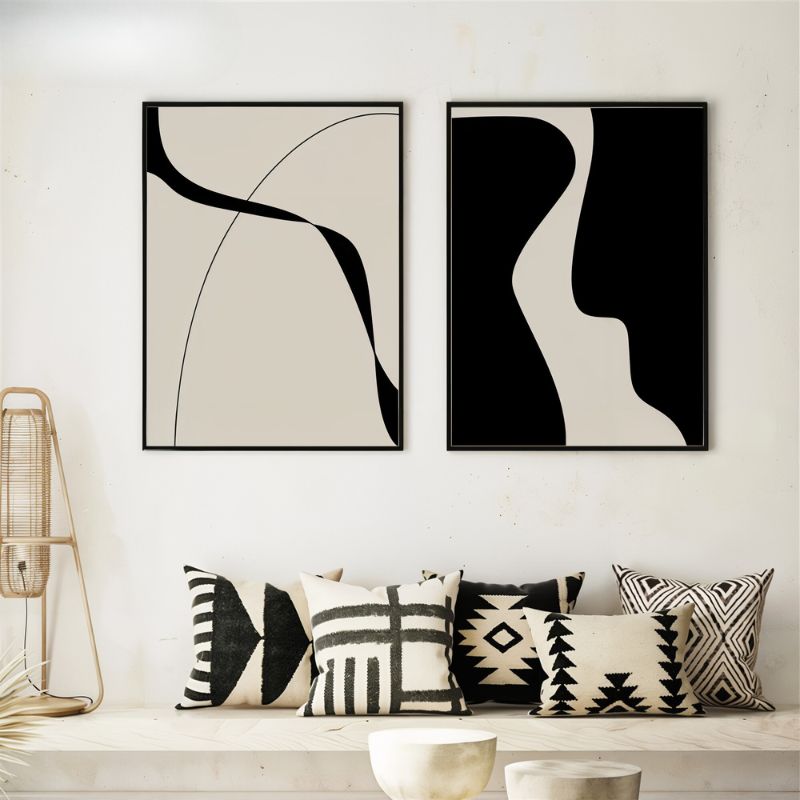 Tableau minimaliste noir et blanc