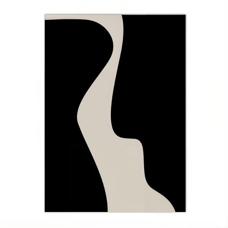 Tableau minimaliste noir et blanc