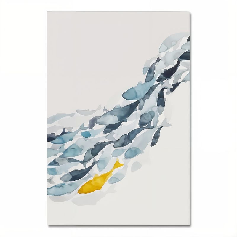 Tableau poisson abstrait