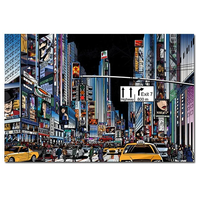 Tableau Ville Pop Art