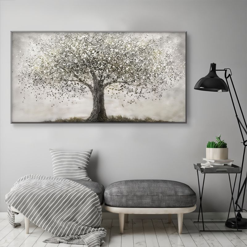 Tableau Arbre de Vie Noir et Blanc