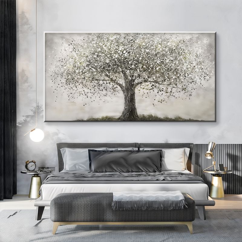 Tableau Arbre de Vie Noir et Blanc