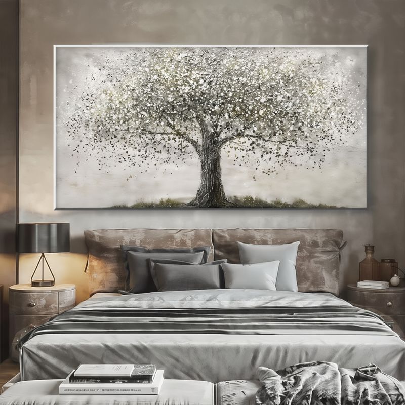 Tableau Arbre de Vie Noir et Blanc