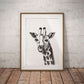 Tableau Girafe Noir et Blanc