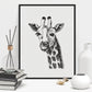 Tableau Girafe Noir et Blanc