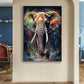 Tableau Elephant Colore