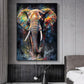Tableau Elephant Colore cadre
