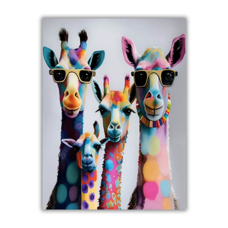 Tableau Girafe Pop Art toile