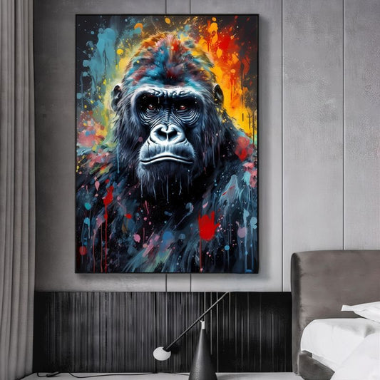 Tableau Gorille Colore