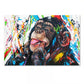 Tableau Singe Colore toile