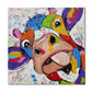 Tableau Vache Colorée toile