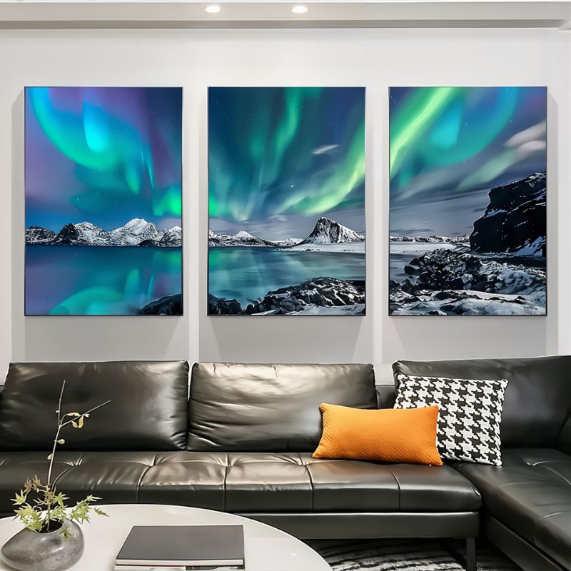 Tableau aurore boreale déco murale