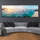 Tableau panoramique plage cadre