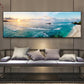 Tableau panoramique plage toile