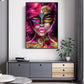 Tableau visage street art toile cadre