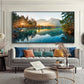 Tableau coucher de soleil montagne