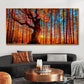 Tableau coucher de soleil montagne