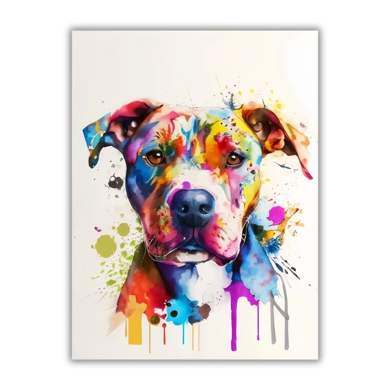 Tableau Chien Pop Art toile