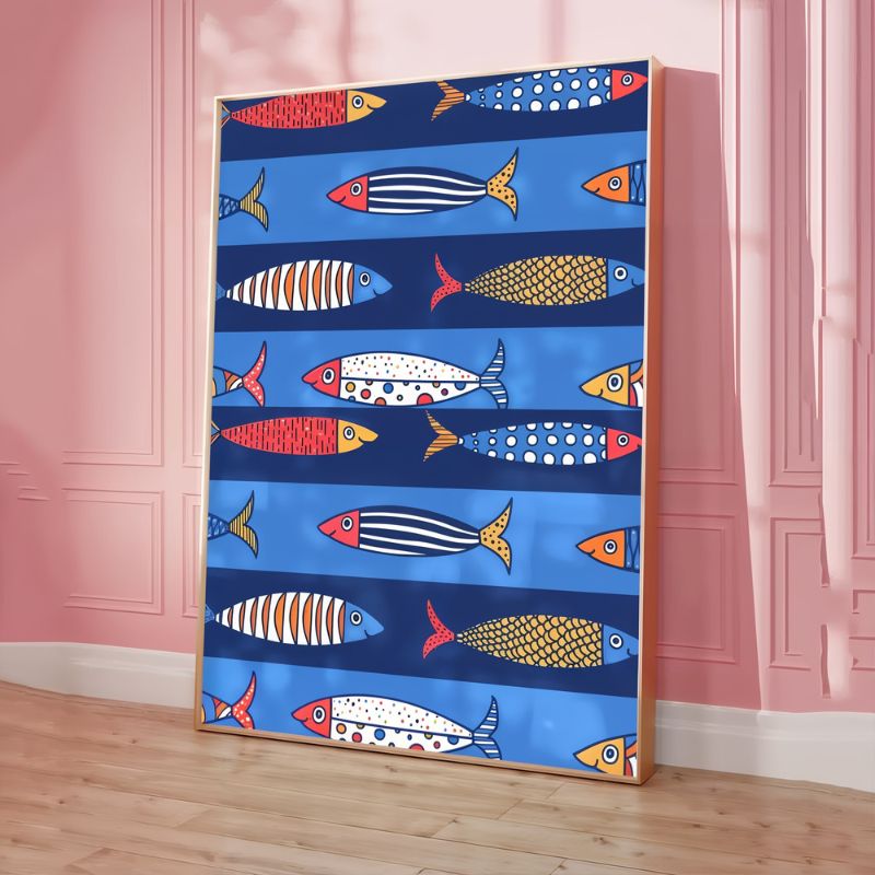 Tableau Cuisine Sardine toile