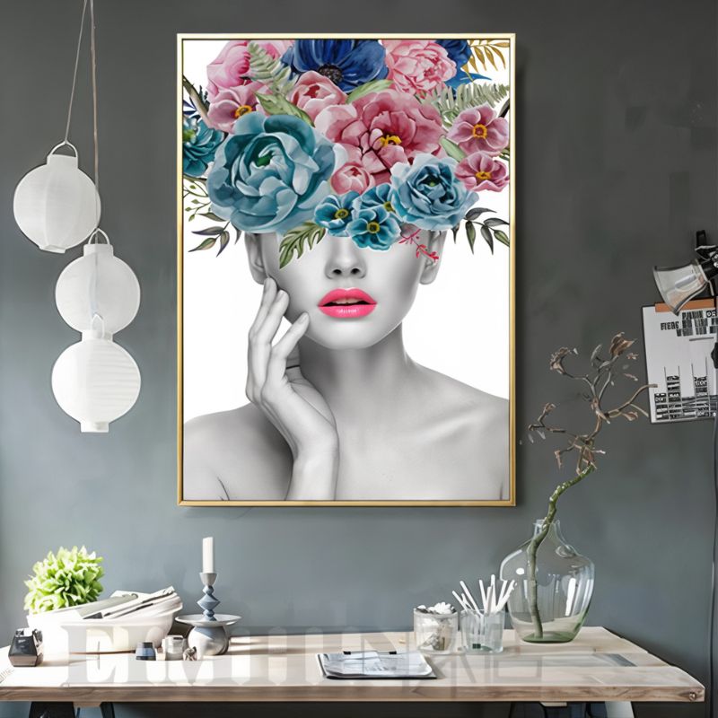 Tableau Femme Fleur