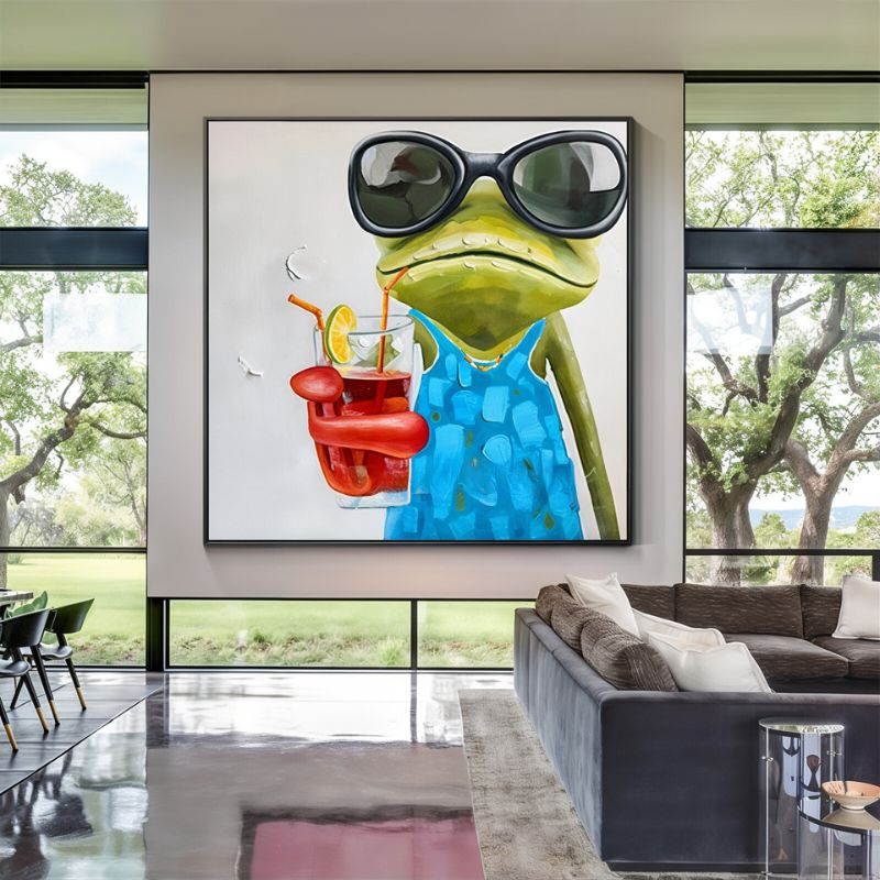 Tableau Grenouille Pop Art toile