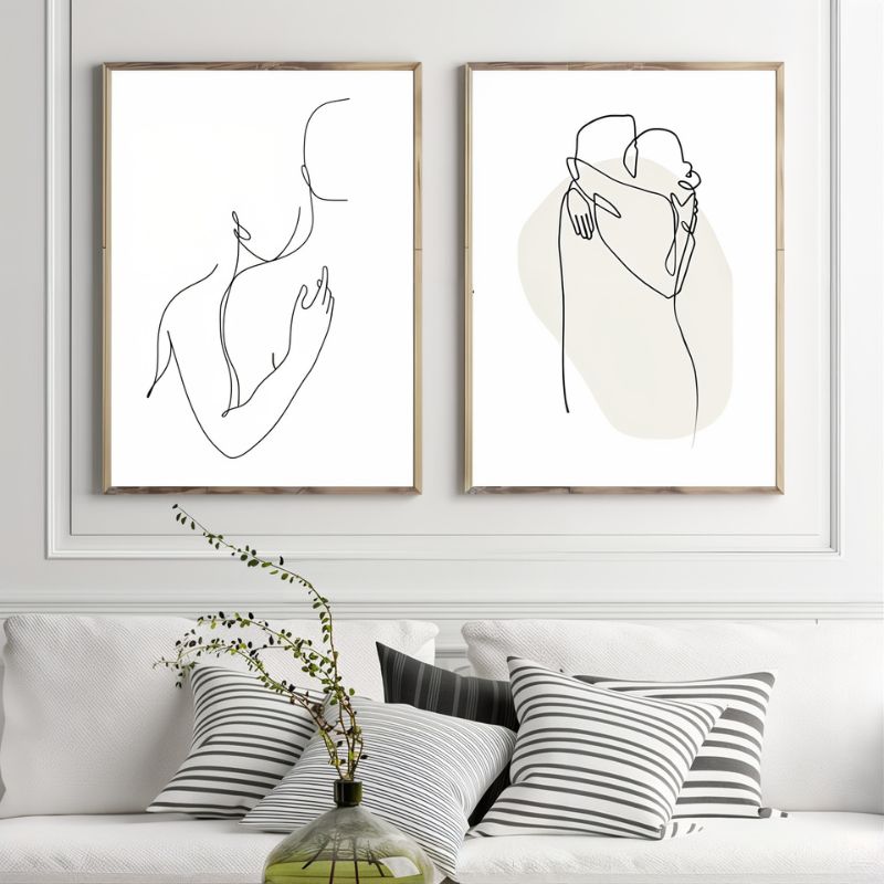 Tableau Minimaliste Couple
