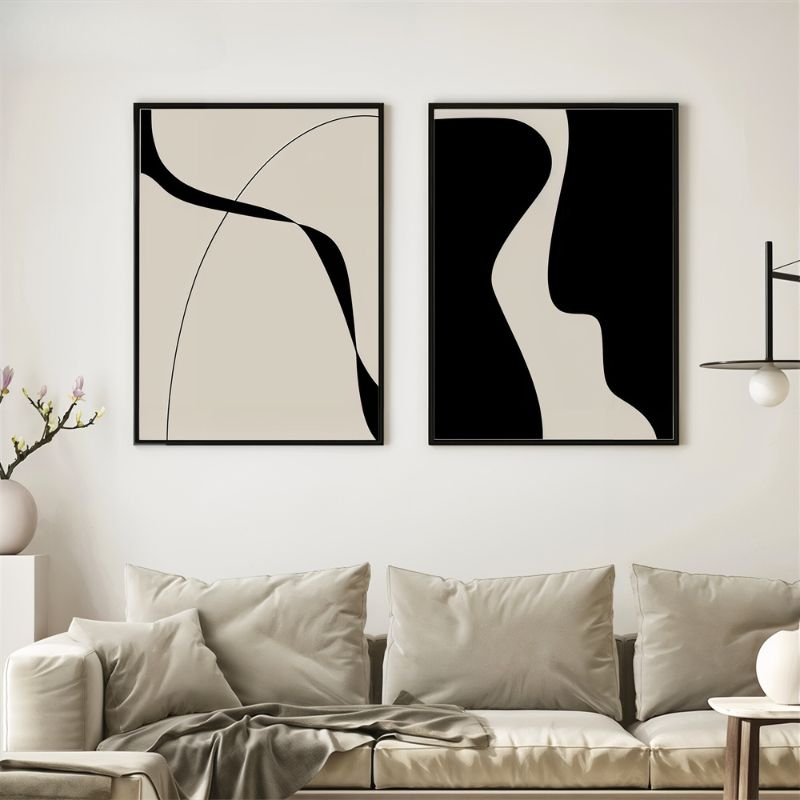 Tableau minimaliste noir