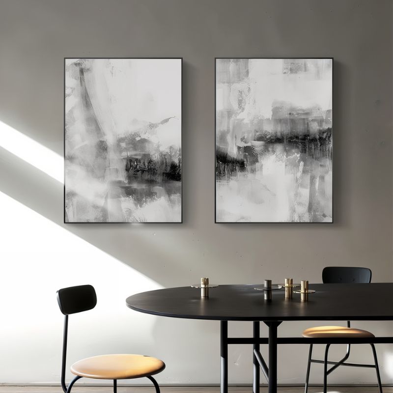 Affiche encadrée Ayu noir et blanc 70x100cm - Atmosphera créateur d Affiche encadrée Ayu noir et blanc 70x100cm - Atmosphera créateur d
