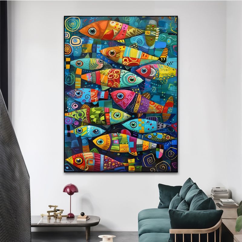 Tableau Poisson Colore