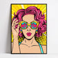 Tableau Visage Femme Pop Art