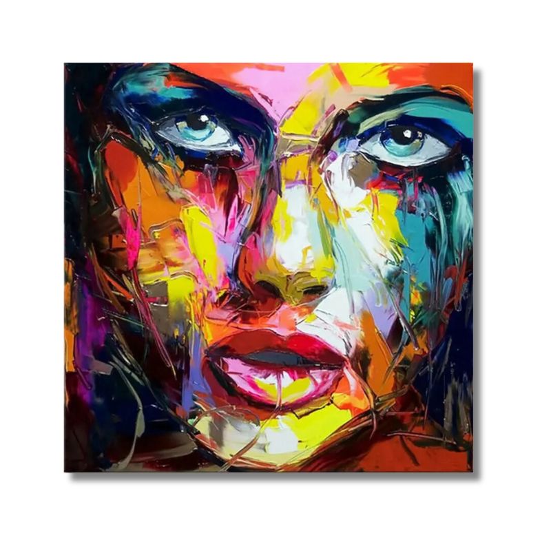 Tableau Visage Femme Coloré toile