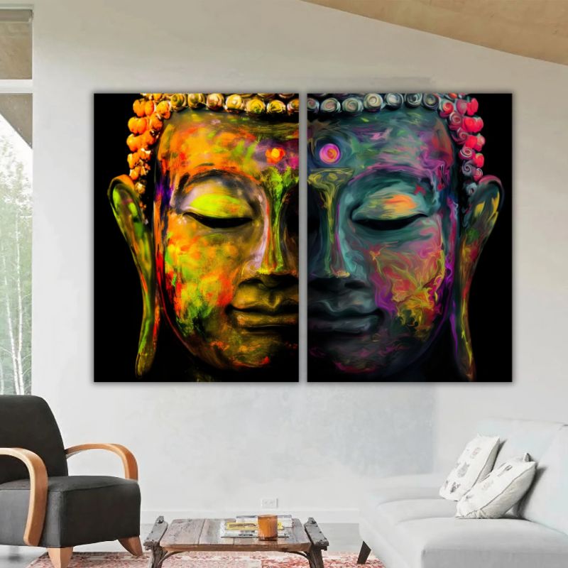 tableau Bouddha Colore