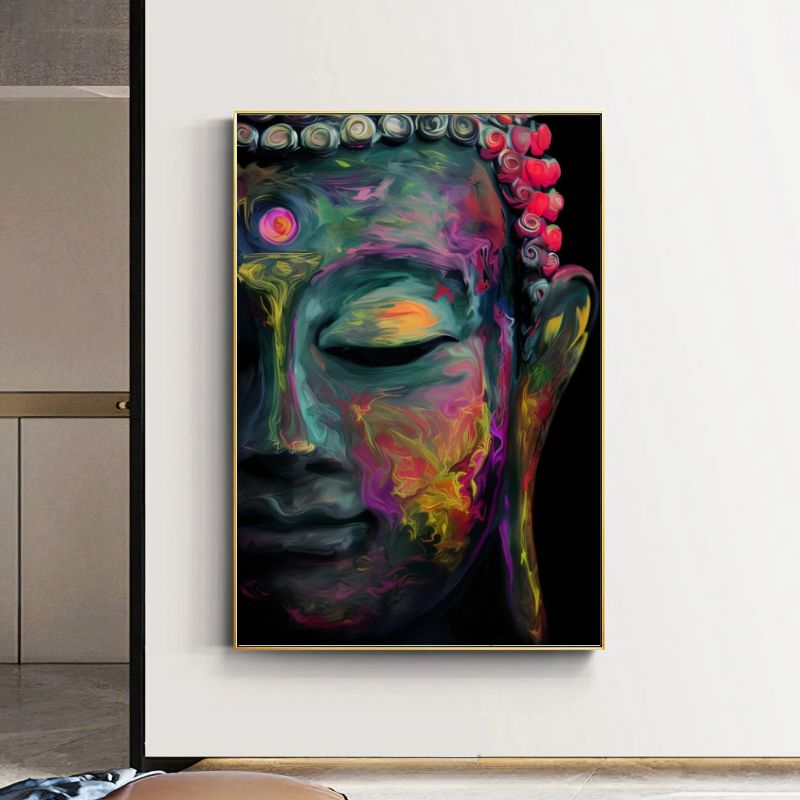 tableau Bouddha Colore cadre